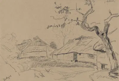 Boerenhuizen by Поль Жозеф Константин Габриэль, 1838 - 1903 — digital art print download
