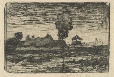 Landschap met hooiberg by Поль Жозеф Константин Габриэль, 1853 - 1882 — digital art print download