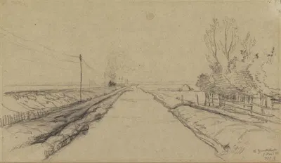 Trein in een polderlandschap by Поль Жозеф Константин Габриэль, 1886 — digital art print download