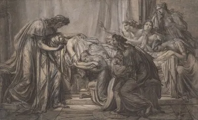 The Death of Alcestis, or The Heroism of Conjugal Love by Пьер-Нарцисс Герин — digital art print download
