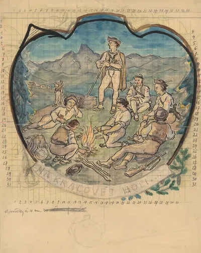 On Kráľová Roľa by Штефан Полкораб, 1940 — digital art print download