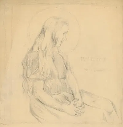 Study for a Saint by Штефан Полкораб, 1940 — digital art print download