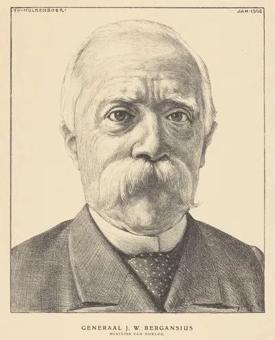 Portret van generaal Johannes Willem Bergansius by Theo Molkenboer, 1905 — digital art print download