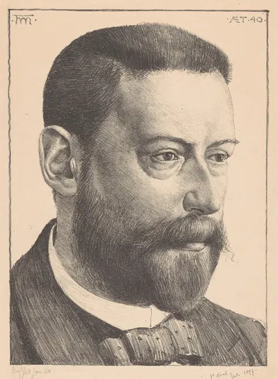 Portret van jonkheer Jan Six by Theo Molkenboer, 1897 — digital art print download