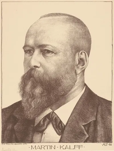 Portret van Martin Kalff by Theo Molkenboer, 1881 - 1905 — digital art print download