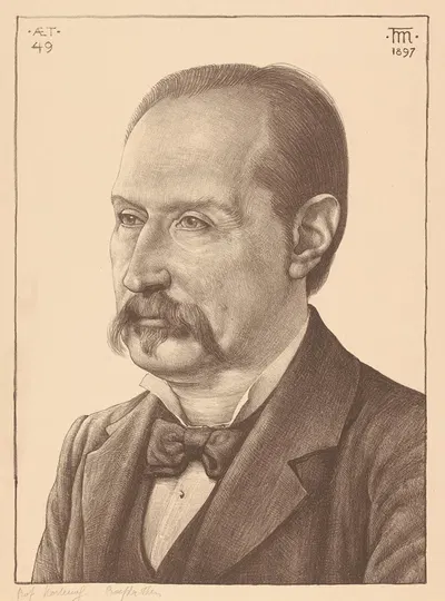 Portret van Prof. Diederik Johannes Korteweg by Theo Molkenboer, 1897 — digital art print download