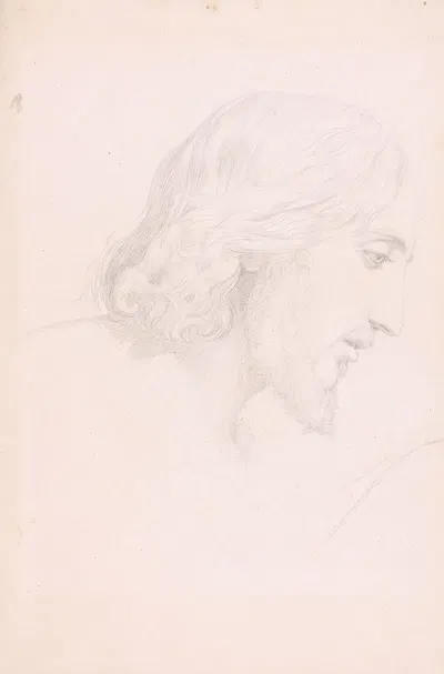 Head of a Model in Profile, as Christ by Виктор Орсель — digital art print download