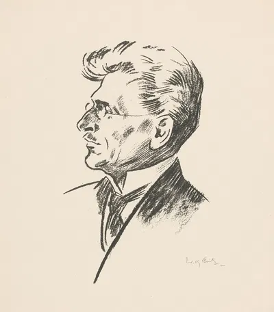 Portret van E. Bonebakker by Вилли Слуйтер, 1922 — digital art print download
