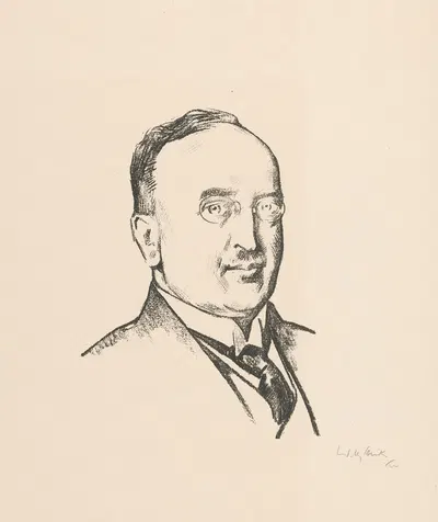 Portret van Hendrik Gerrit van Wijngaarden by Вилли Слуйтер, 1922 — digital art print download