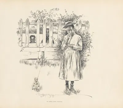 An April Fool Sketch by J. Campbell Phillips, 1899 — digital art print download