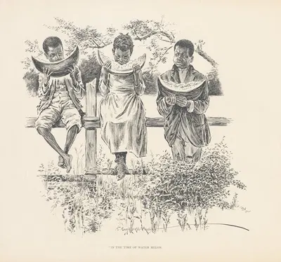In the time of water melon by J. Campbell Phillips, 1899 — digital art print download