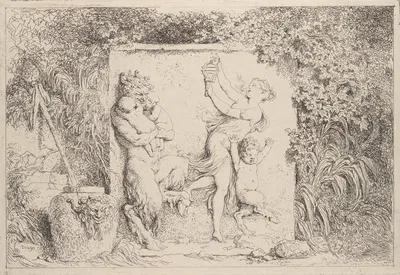 The Satyr's Dance by Жан-Оноре Фрагонар, 1763 — digital art print download