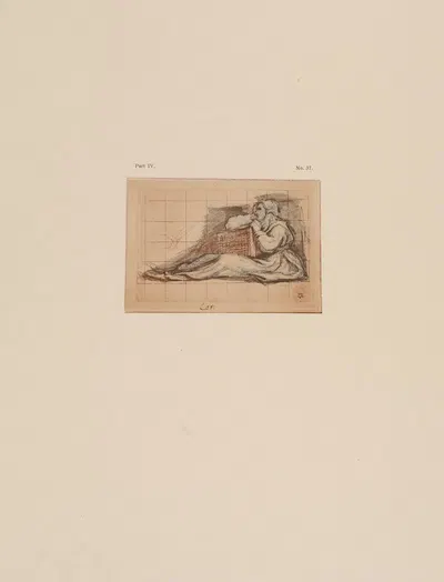 Correggio – Reclining figure 2 by P. & D. Colnaghi, 1900 — digital art print download