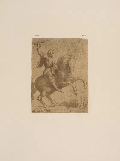 Design for equestrian monument of Ludovico Sforza by P. & D. Colnaghi, 1900 — digital art print download
