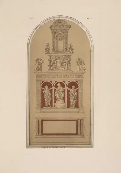 Design for Florentine altar by P. & D. Colnaghi, 1900 — digital art print download