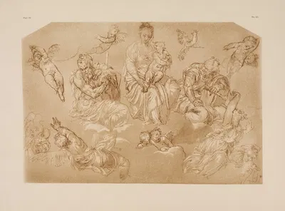 Gian Battista Zelotti – The blessed virgin and child with saints and angels by P. & D. Colnaghi, 1900 — digital art print…