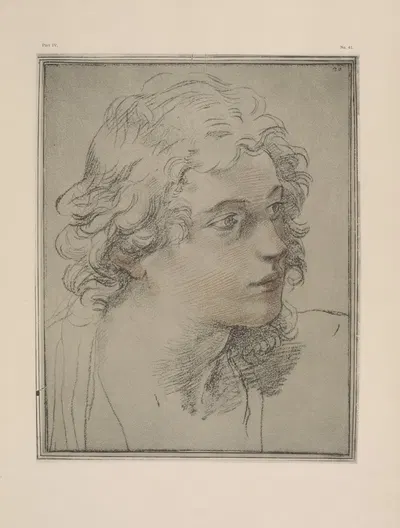 Guido Reni – The head of a young man by P. & D. Colnaghi, 1900 — digital art print download