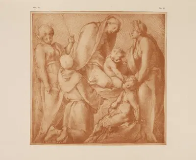 Jacopo da Pontormo – Madonna and child with saints by P. & D. Colnaghi, 1900 — digital art print download