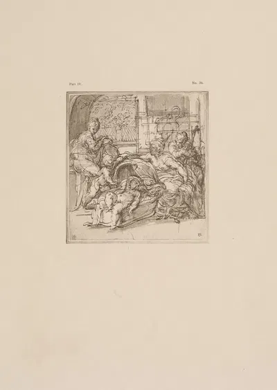 Parmigianino – The holy family by P. & D. Colnaghi, 1900 — digital art print download