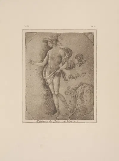 Perugino – Study of Mercury for ceiling of the Cambio in Perugia by P. & D. Colnaghi, 1900 — digital art print download