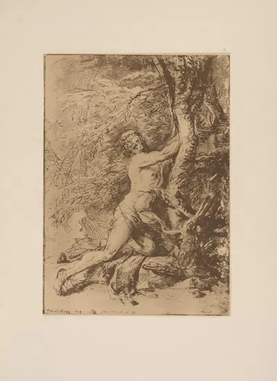Salvatore Rosa – Milo of Croton by P. & D. Colnaghi, 1900 — digital art print download