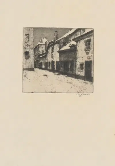 Улица Злата за Королевским замком by Тавик Франтишек Симон, 1911 — digital art print download