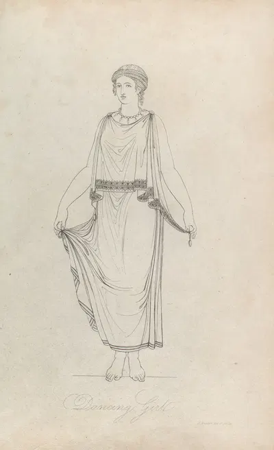 Dancing girl by Томас Бакстер, 1814 — digital art print download