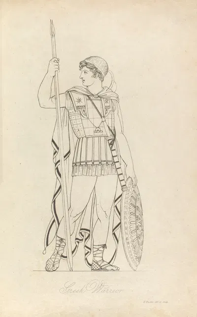 Greek warrior 2 by Томас Бакстер, 1814 — digital art print download