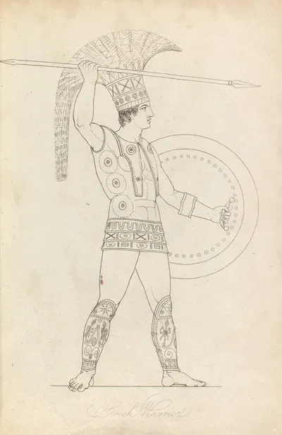 Greek warrior by Томас Бакстер, 1814 — digital art print download