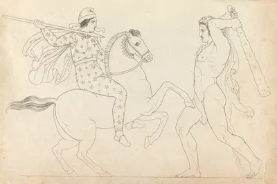 Hercules & Hippolita by Томас Бакстер, 1814 — digital art print download