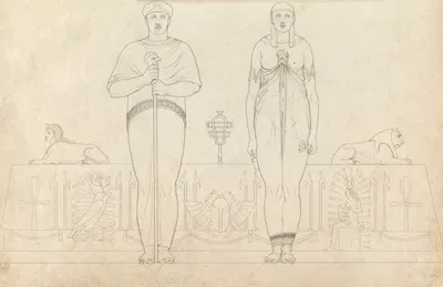 Osiris & Isis by Томас Бакстер, 1814 — digital art print download