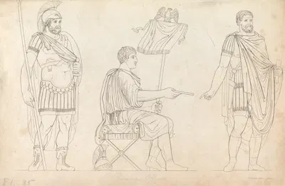 Roman officers by Томас Бакстер, 1814 — digital art print download