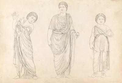 Roman youth and children by Томас Бакстер, 1814 — digital art print download