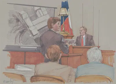 Waco Branch Davidian trial, Quarterman by Brigitte Woosley, 2000 — digital art print download