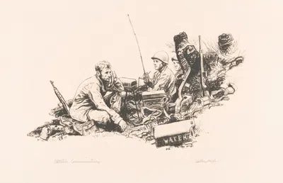 Battalion communications by Edward A. Sallenbach, 1945 — digital art print download