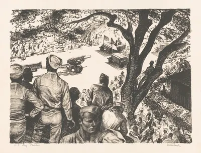VJ Day parade by Edward A. Sallenbach, 1945 — digital art print download