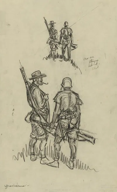 Guadalcanal by Howard Brodie, 1942 — digital art print download