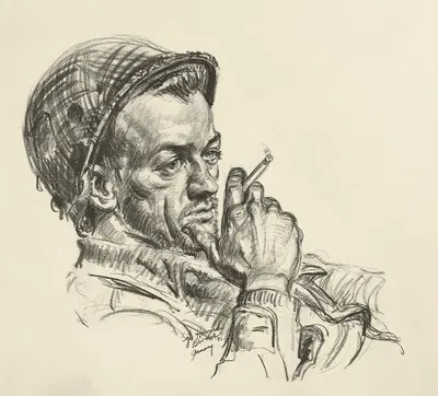 Squad leader by Howard Brodie, 1945 — digital art print download