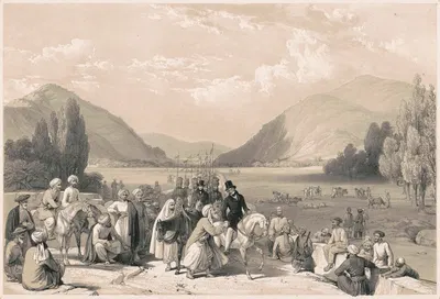 Surrender of Dost Mahommed Khan, to Sir William Hay MacNaghten Bart, at the entrance into Caubul from Killa-Kazee by Джеймс…