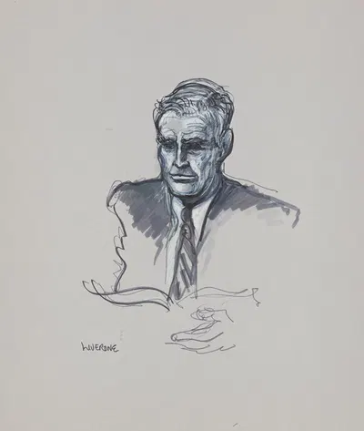 Liverone A. Kip reads deposition from Hankins by Joseph Papin — digital art print download