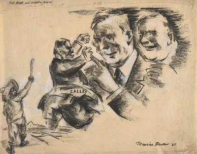 Wall Street's new puppet in Mexico by Maurice Becker, 1923 — digital art print download