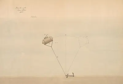 Bomb with instantaneous lock anchored by Роберт Фултон, 1806 — digital art print download