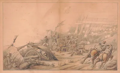 Capt. Louis von Trebra at the Battle of Missionary Ridge, Tn. by Адольф Мецнер, 1863 — digital art print download