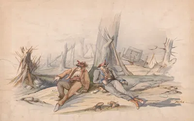 Casualties at Shiloh by Адольф Мецнер, 1862 — digital art print download