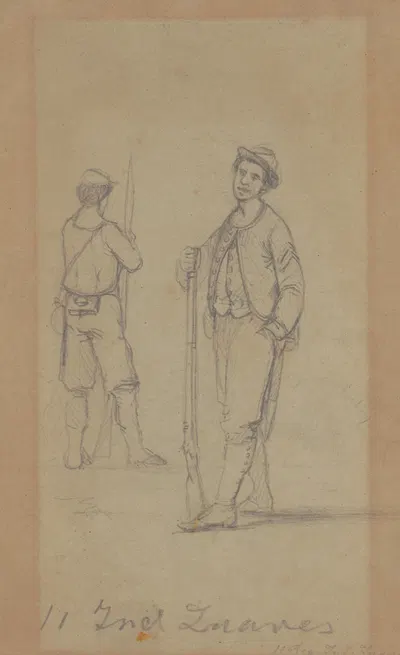 Eleventh Regiment Indiana Zouaves by Адольф Мецнер, 1862 — digital art print download