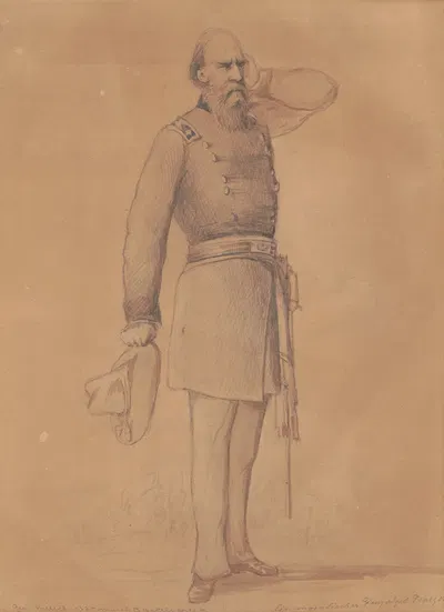 General August Willich by Адольф Мецнер, 1862 — digital art print download