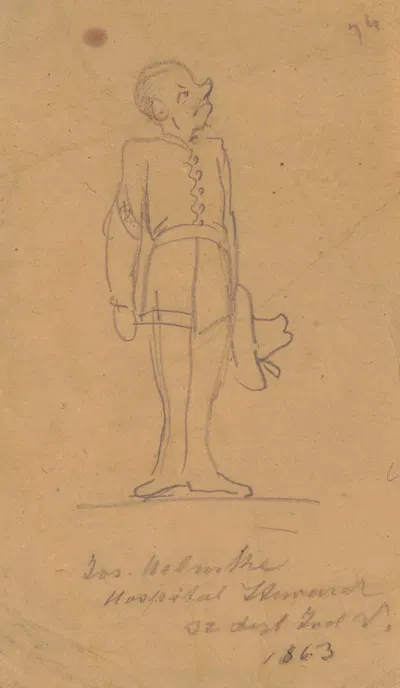Hospital steward, John M. Helmke, 32nd Regiment, Indiana Volunteers, 1863 by Адольф Мецнер, 1863 — digital art print download