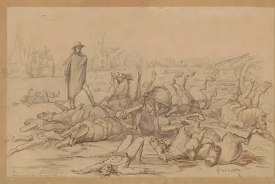 Inside Confederate fortifications after the battle at Resaca, Georgia, May 1864 by Адольф Мецнер, 1864 — digital art print…
