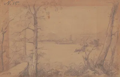 Tennessee River near Florence, Alabama, 1862 by Адольф Мецнер, 1862 — digital art print download