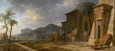 Alexander at the Tomb of Cyrus the Great by Pierre-Henri de Valenciennes, 1796 — digital art print download